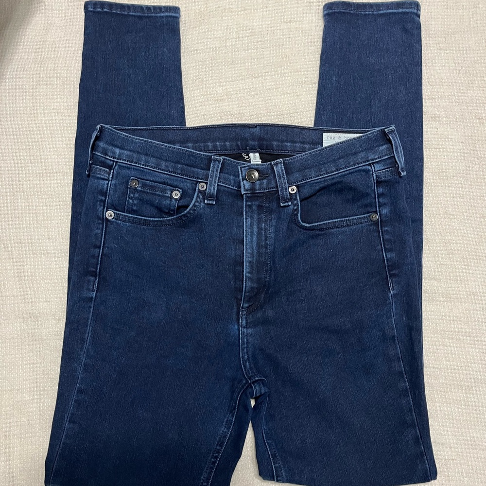 Rag & Bone nina high-rise skinny jeans in coated mae - Picture 3 of 5